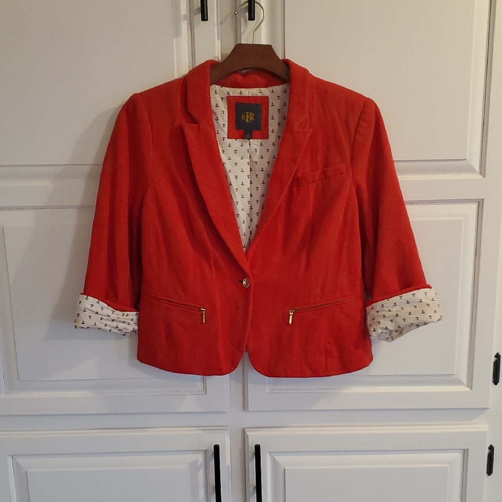 Red Banana Republic Suit Jacket, Size M, 3/4 Sleeves